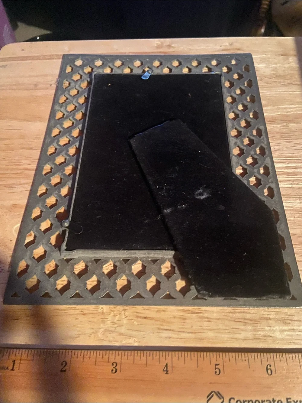 Ornate Bronze Lattice Picture Frame - Bronze Finish